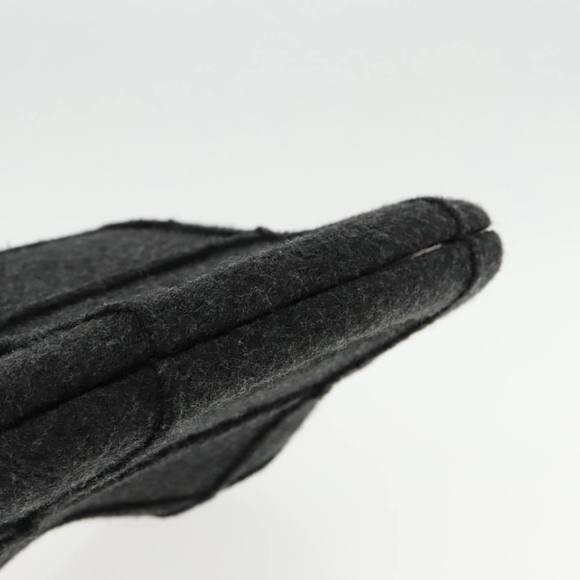 CHANEL Hip bag Hand Bag Wool Gray CC Auth bs18826 - Picture 5 of 16